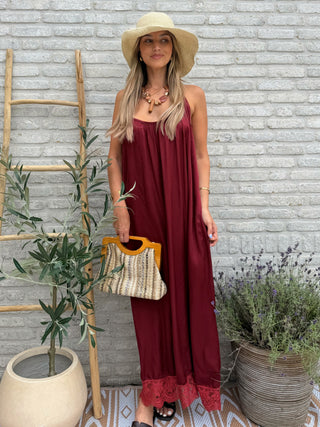 Midnight Lace Dress / Bordeaux