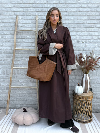 Oversized Belted Trench Coat / Brown