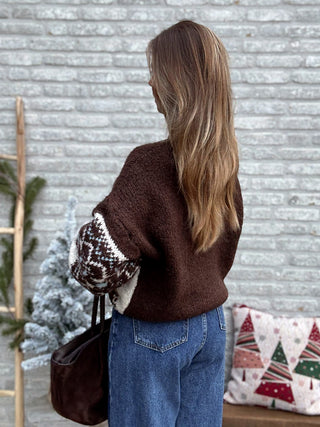 Nordic Winter Knit / Brown-Cream