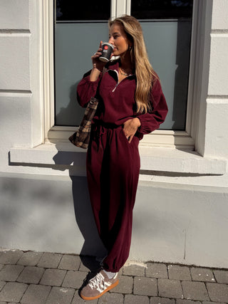 Corduroy Co-Ord Set / Burgundy