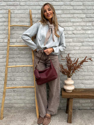 Shoulder Detailed Blouse / Grey