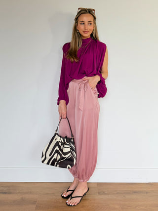 Flowy Sleeve Blouse / Purple