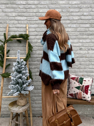 Soft Days Stripe Knit / Blue-Brown