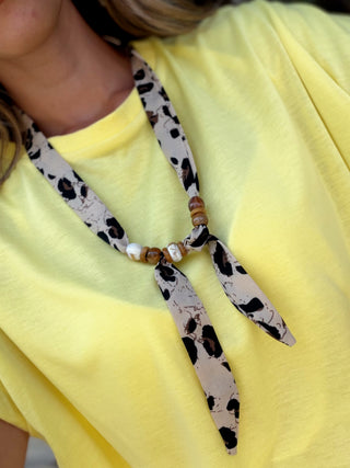 Leopard Scarf Necklace