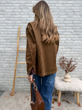 Suede Detail Vest / Camel