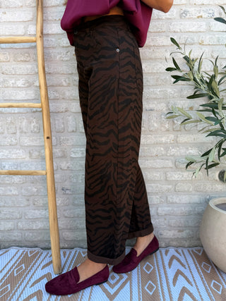 Zebra Barrel Jeans / Brown