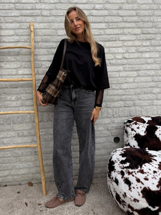 Lace Layer Blouse / Black