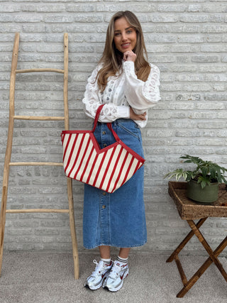 Romantic Lace Detail Blouse / White