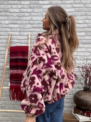 Rosy Teddy Bloom Jacket / Rose-Brown
