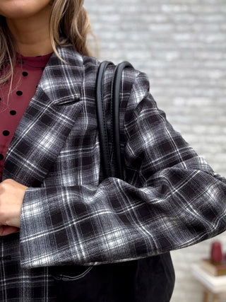 Parisian Plaid Blazer / Black