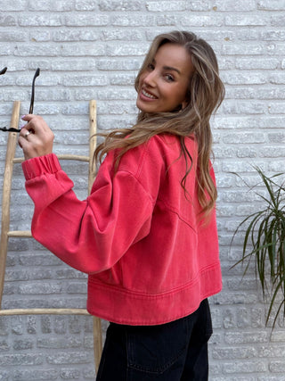 Denim Signature Jacket / Red