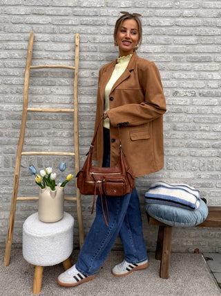 Soft Straight Blazer / Camel