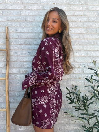 Paisley Layered Set / Bordeaux