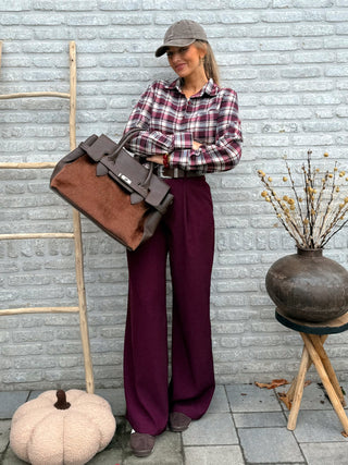 Wide Classy Trousers / Burgundy