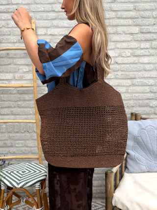 Crochet Shopper / Brown