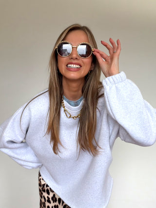 Bisou Sweater / Grey-Black