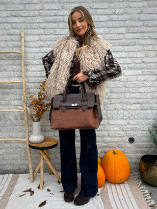 Plaid Checkered Shirt / Brown