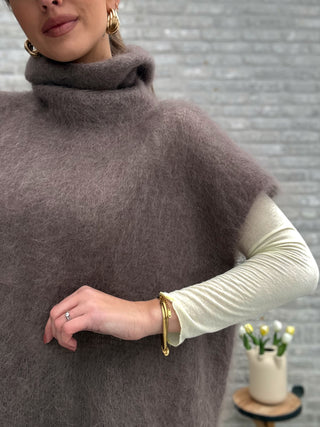 Soft Collar Gilet / Taupe