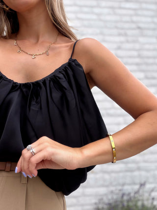 Satin Glow Top / Black