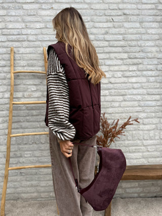 Padded Button Gilet / Bordeaux