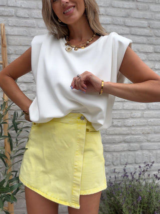 Denim Basic Skort / Yellow