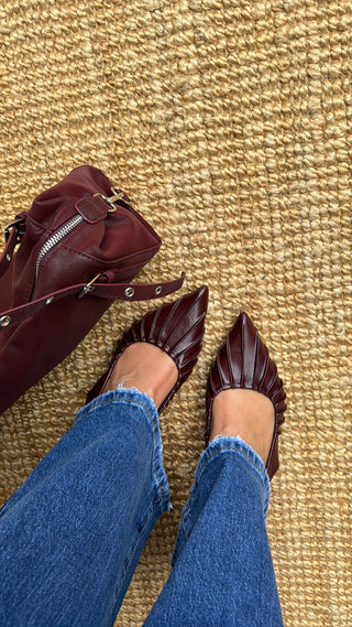 Slingback Heels / Burgundy