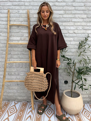 Essential T-Shirt Dress / Brown