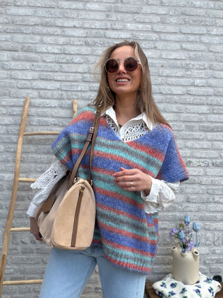 Colorful Striped Knit / Blue
