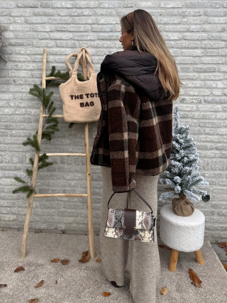 Checked Plaid Jacket / Brown