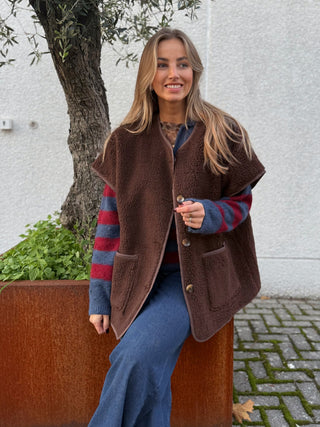 Teddy Warmer Gilet / Chocolate Brown