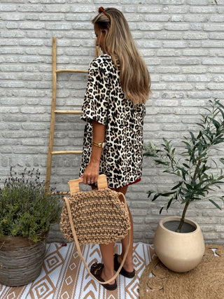 Leopard Statement Blazer / Brown