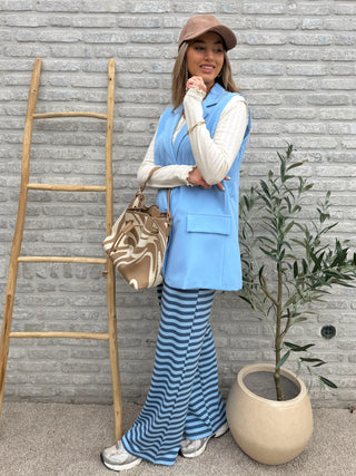 Sleeveless Tailored Blazer / Blue