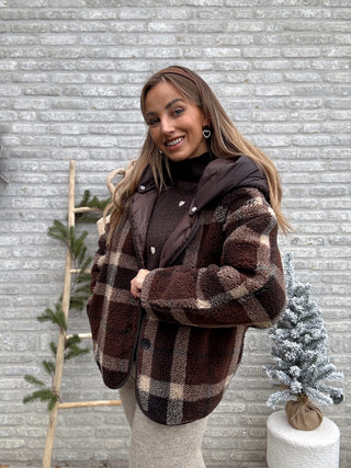 Checked Plaid Jacket / Brown