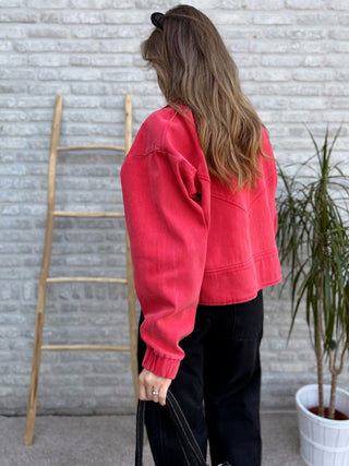 Denim Signature Jacket / Red