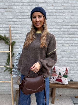 Cosy Soft Knit / Mocha-Yellow