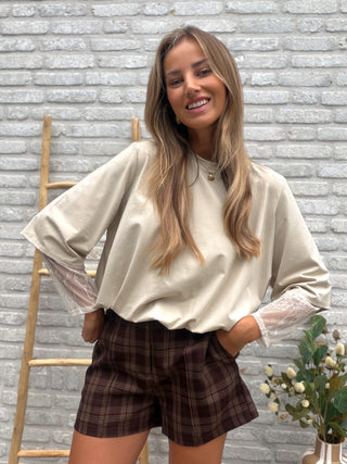 Lace Layer Blouse / Beige