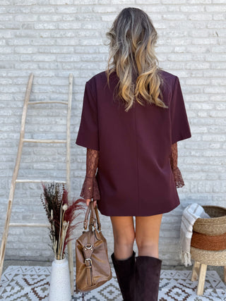 Oversized Chic Blazer / Burgundy