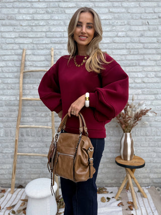 Oversized Soft Sweater / Burgundy
