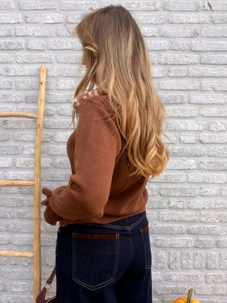 Bambi Collar Cardigan / Brown