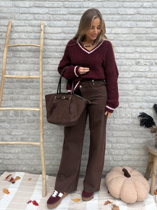 Wide Jeans / Cacao Brown