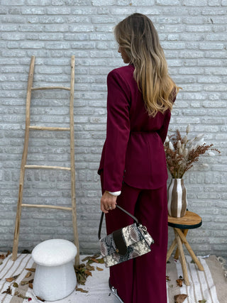 Tailored Power Suit / Burgundy