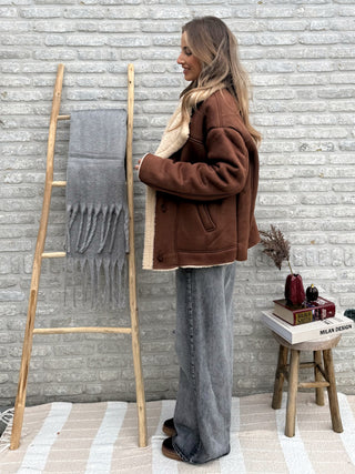 Teddy Suède Winter Jacket / Camel