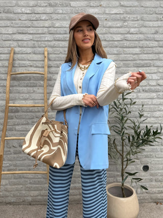 Striped Flow Pants / Blue