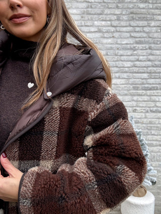 Checked Plaid Jacket / Brown