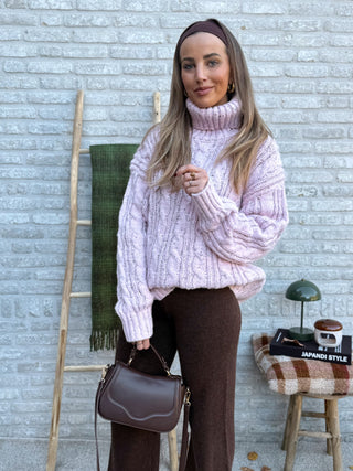 Knitted Loose Pants / Chocolate
