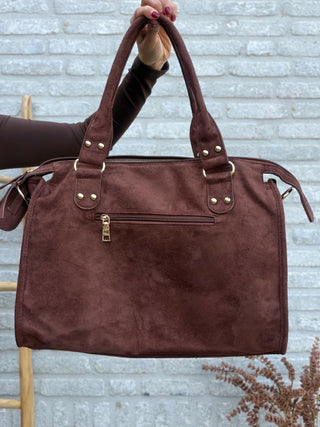 Suede City Bag / Brown