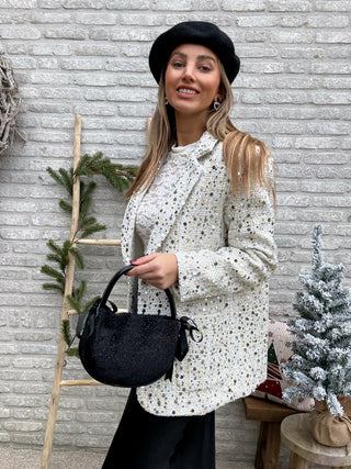 Sequin Dream Blazer / Wit