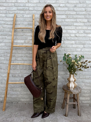 Army Wide Leg Pants / Khaki
