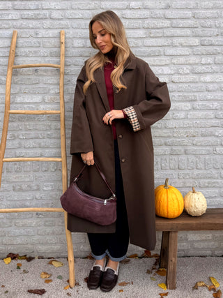 Teddy Leather Look Loafers / Brown