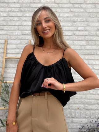 Satin Glow Top / Black